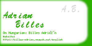 adrian billes business card